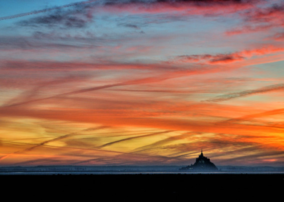 Coucher sur le Mont