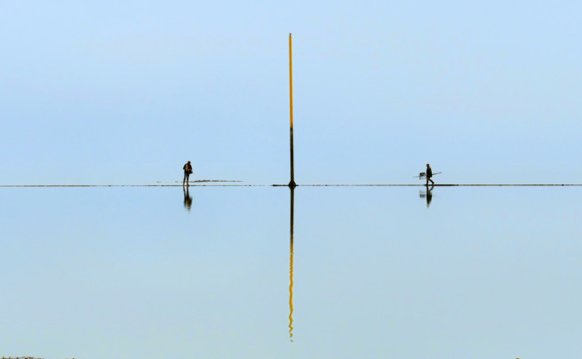 Deux pêcheurs sur la marche